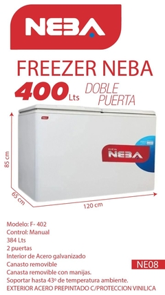 Freezer Neba 384L Doble Puerta