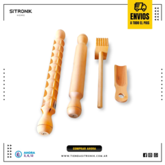 SET DE UTENSILLOS DE MADERA 4pz