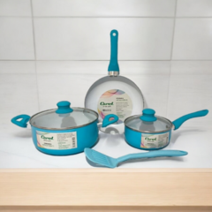 Set Bateria Cocina Carol Ceramica Con Espatula - comprar online