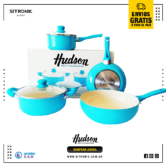 SET BATERIA HUDSON CELESTE CON WOK