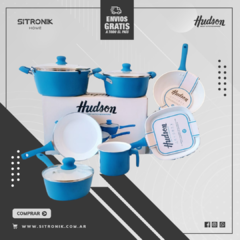 SET DE BATERIA COMPLETO HUDSON REFORZADO BLUE 4MM 7 pz BISS