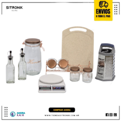 Kit Set De Cocina 7pz Balanza Rallador Tabla