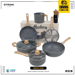 Set Hudson Ceramica Granito x6pz Con Molinillo