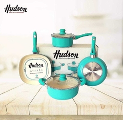 SET BATERIA HUDSON VERDE AQUA CON BIFERA