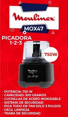 Picadora Moulinex 1 2 3 750w