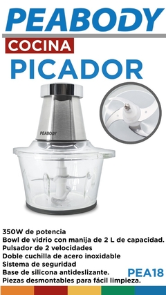 Picador Electrico Peabody 2 Litros