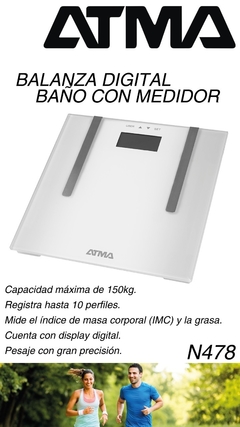Balanza Digital Bano con Medidor 150Kg