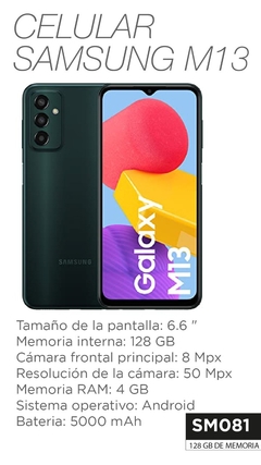 Celular Samsung Galaxy M13 RAM 4GB