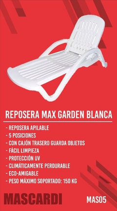 Repostera Max Garden Blanca 5 posiciones