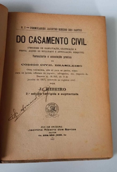 Do Casamento Civil - J Ribeiro - 2ª Edição Corrigida E Augmentada - comprar online