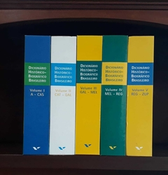 Dicionário Histórico Biográfico Brasileiro - 5 Volumes - Cood. Alzira A De Abre - Israel Beloch ...