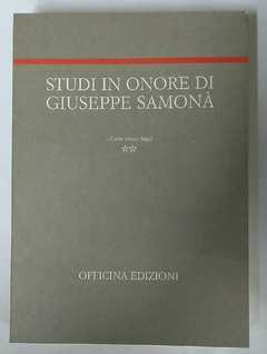 Studi In Onore Di Giuseppe Samonã 3 Volumes - A Cura Di Marina Montuori