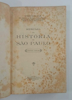 Resumo Da História De São Paulo - Alfredo Ellis Junior - comprar online