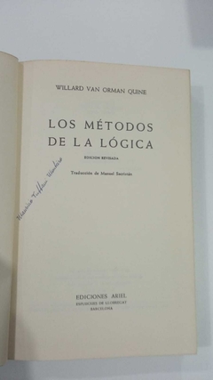 Los Metodos De La Lógica - Willard Van Orman Quine na internet