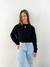 Tricot cropped manga longa liz - loja online