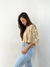 Tshirt cropped 100% algodão com manga bordada - loja online