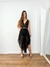 Calça feminina assimétrica de tule lótus na internet