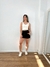 Shorts curto feminino com elástico na cintura anny - comprar online