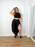 Calça feminina assimétrica com fendas miami - loja online