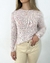 Tricot decote redondo pontinho - loja online