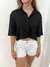 Camisa feminina cropped sofi preta - comprar online