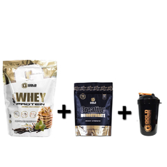 Whey Protein 2Lbs + Creatina 300g + Shaker simple 600ml.- Gold Nutrition - comprar online