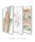 Conjunto 3 Quadros Decorativos - Abstrato Coralina B, G, Ramos Clivias - comprar online