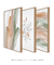 Conjunto 3 Quadros Decorativos - Abstrato Coralina B, G, Ramos Clivias - loja online