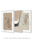 Conjunto 3 Quadros Decorativos Abstratos - Contido Neutro I e II, tríade Neutro I - Larissa Ferreira Art Quadros
