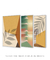 Conjunto 3 Quadros Decorativos Abstratos - Folhas Terrosas I e II e Ponto de Vistas - Larissa Ferreira Art Quadros