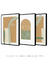 Conjunto 3 Quadros Decorativos -Pinceladas Escarpa I e II, Brandura Tropical