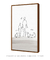 Quadro Decorativo Minimalista Line Art Família 2 com gatinhos - comprar online