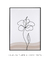 Quadro Decorativo Minimalista Line Art Flor Hibisco - comprar online