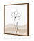 Imagem do Quadro Decorativo Minimalista Line Art Flor Hibisco - Quadrado