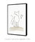 Quadro Decorativo Minimalista Line Art Gatinho