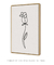 Quadro Decorativo Minimalista One Line Rosa Flor - loja online