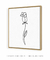 Quadro Decorativo Minimalista One Line Rosa Flor - Quadrado - loja online