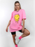 Imagem do Camiseta Boyfriend Smiley Rosa Neon Estonada