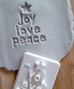 Sello Joy Love Peace - CutterMakers en internet