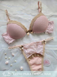 Conjunto Amour push up (talle 100 espalda chica)