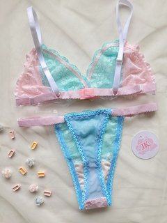 Conjunto Candy (Celeste - Rosa) Talle 85 en internet