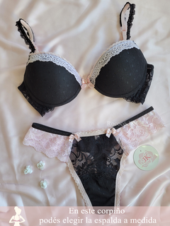 Conjunto Amour (push up + less ancha)