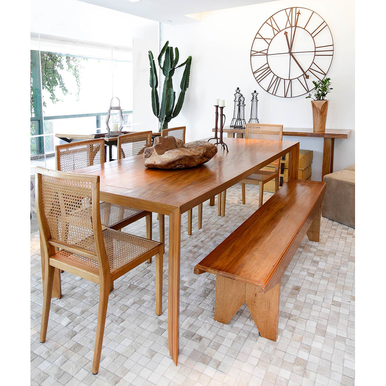 mesa de jantar para cozinha ou sala. Mesa jantar cozinha, sala madeira