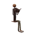 Escultura Boneco de Ferro Leitor Sentado - comprar online