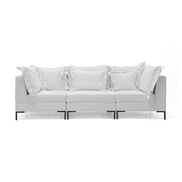 Sofá módulos branco, sofá em sarja branca
