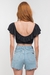 Cropped Babados Matilda - Preto - comprar online