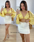 Cropped Biah Branco - Amarelo Manteiga - comprar online