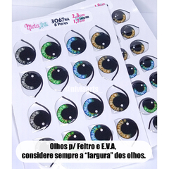 Olhos Resinados 3067na - Feltro e E.V.A