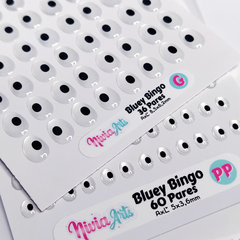 Olhos Resinados Bluey Bingo