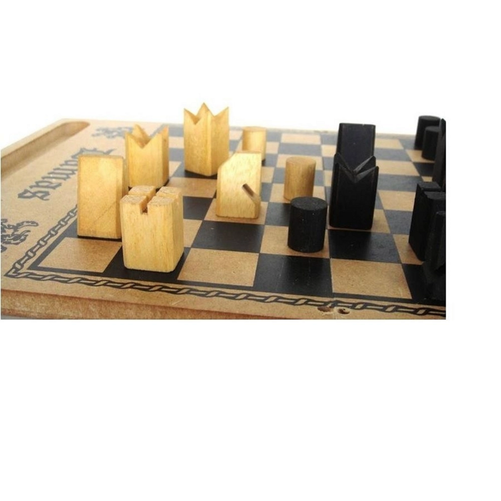Jogo de Tabuleiro Xadrez – Mitra – Azul e Rosa